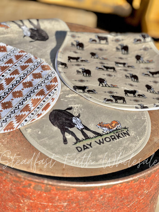 Day Workin' Burp Rag Set