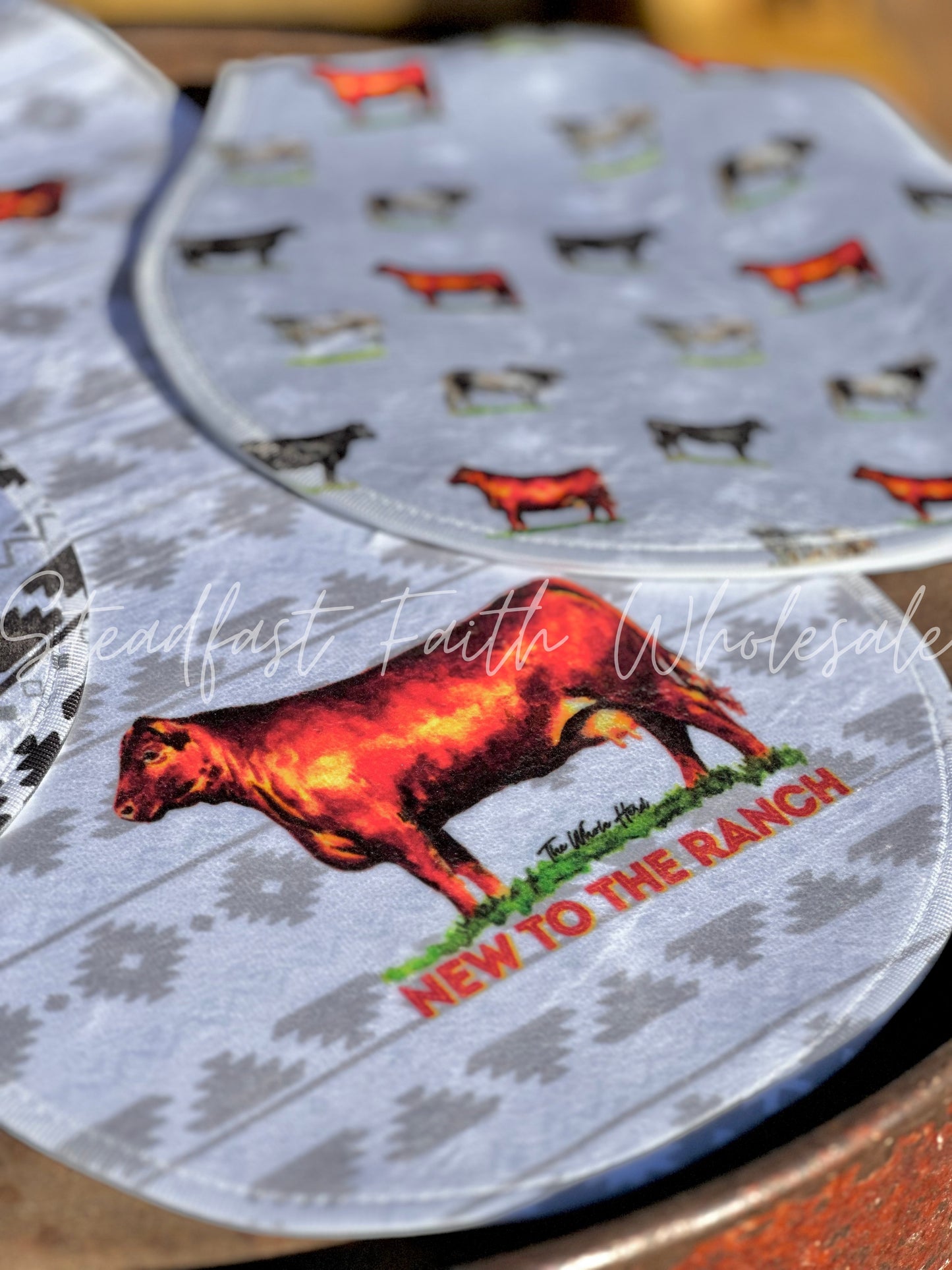 New To The Ranch Burp Rag Set