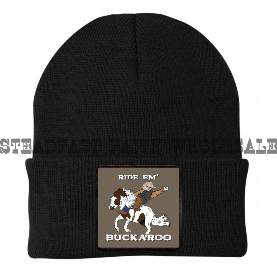 Ride Em Buckaroo Patch Beanie
