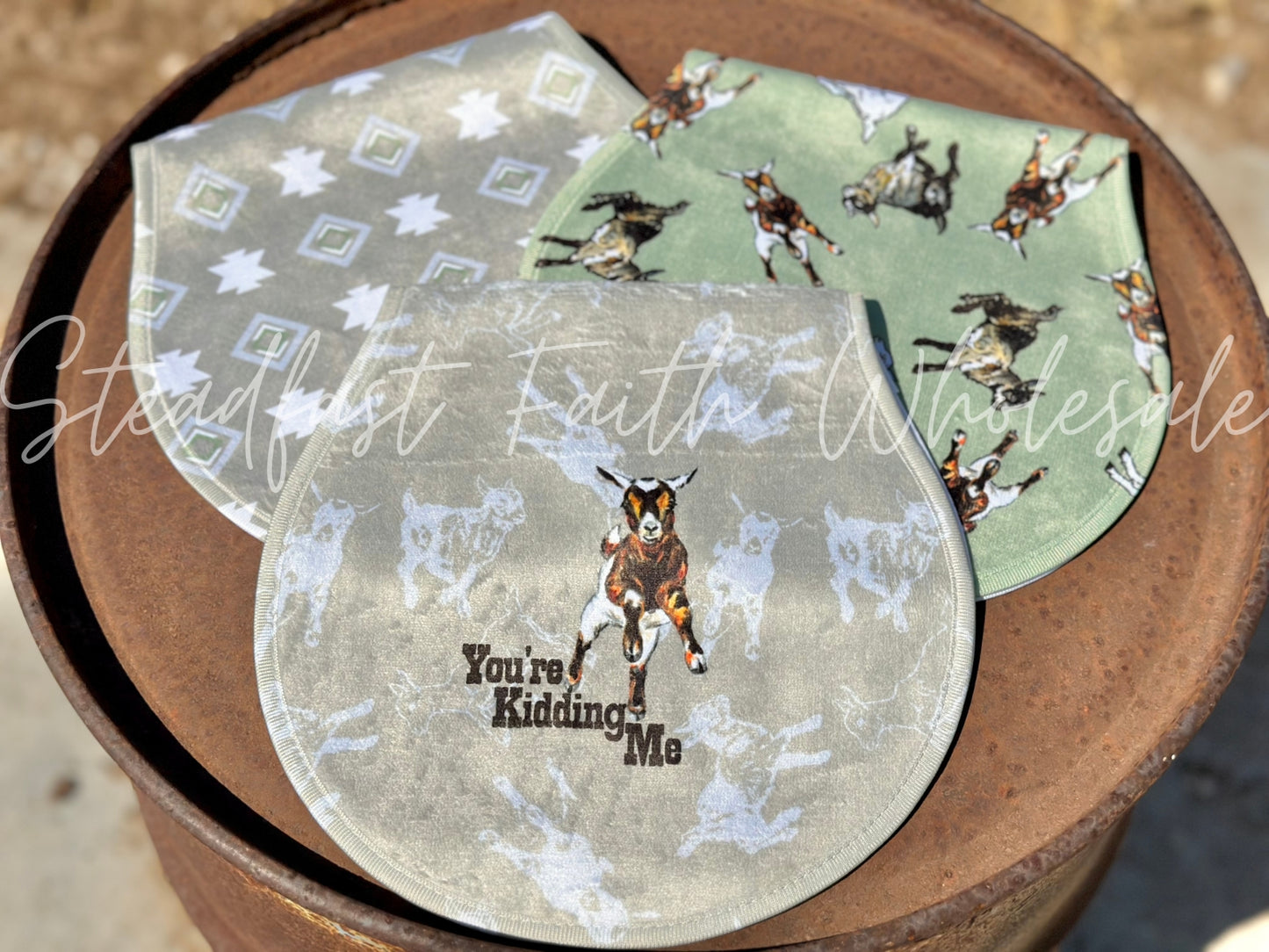 You're Kidding Me Burp Rag Set