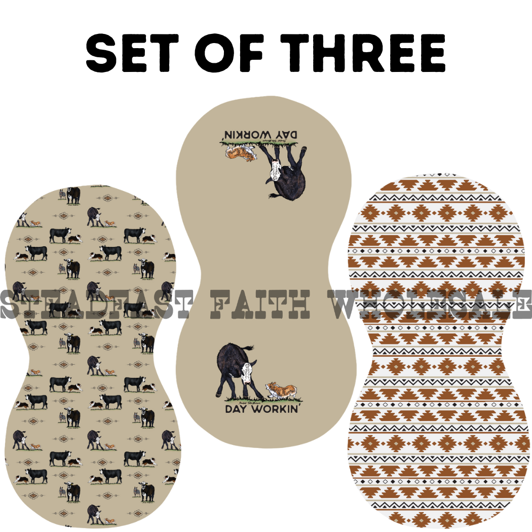 Day Workin' Burp Rag Set
