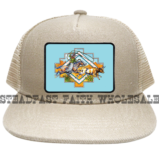 Prickly Pear Cowboy Patch Cap