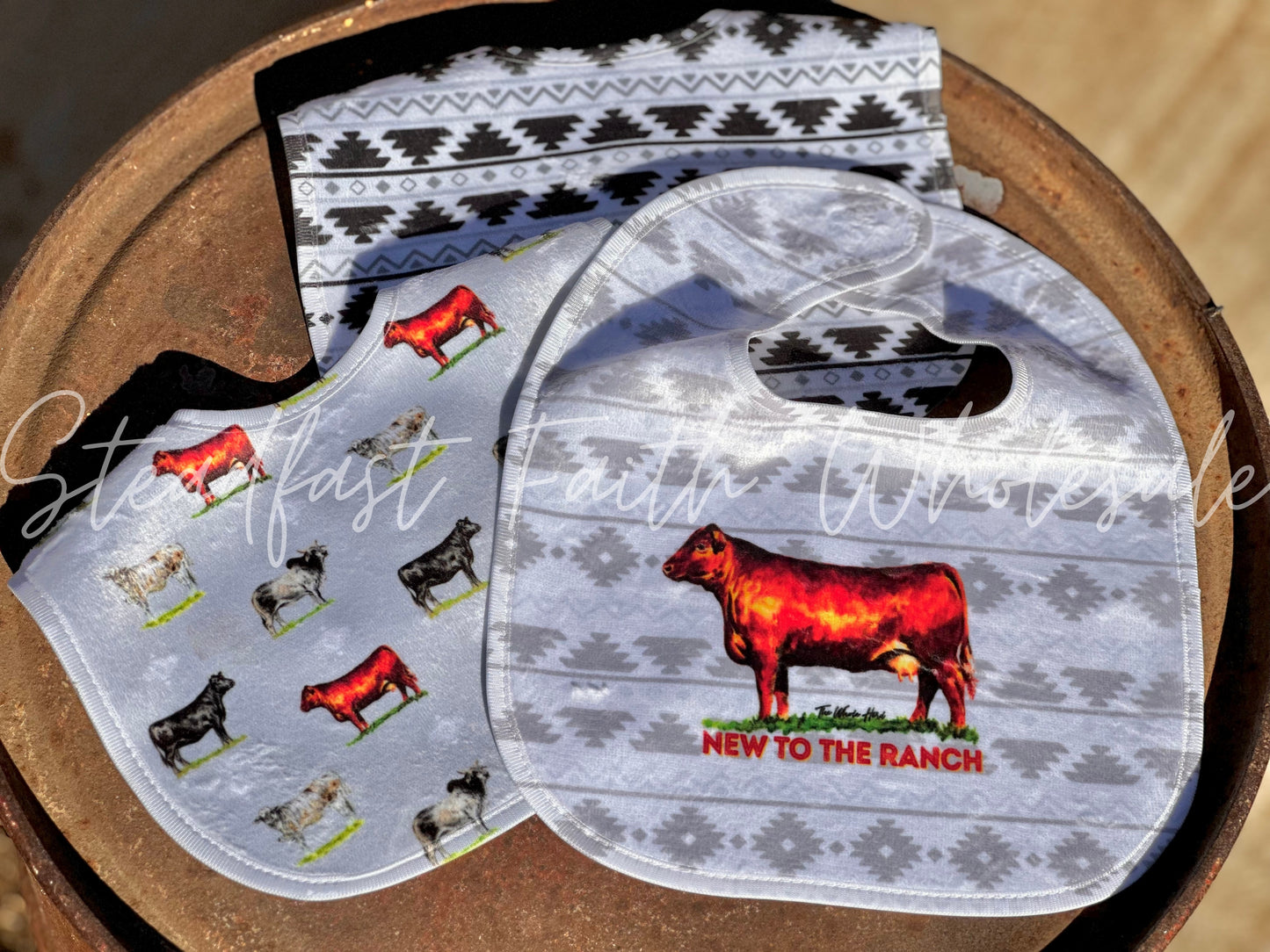 New To The Ranch Bib Set