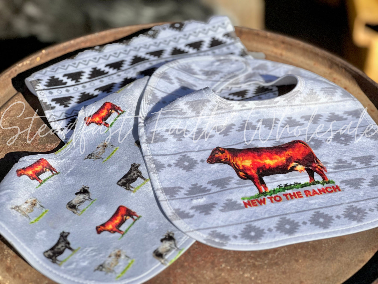 New To The Ranch Bib Set