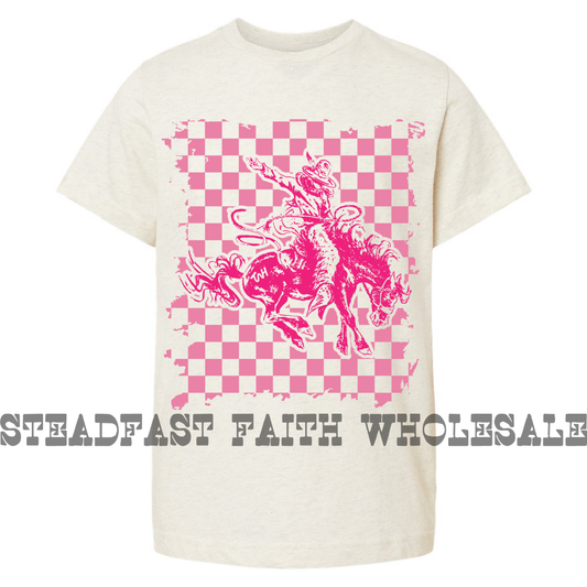 Pink Checkered Bronc