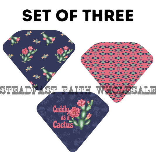 Cuddly As A Cactus Drool Bib Set