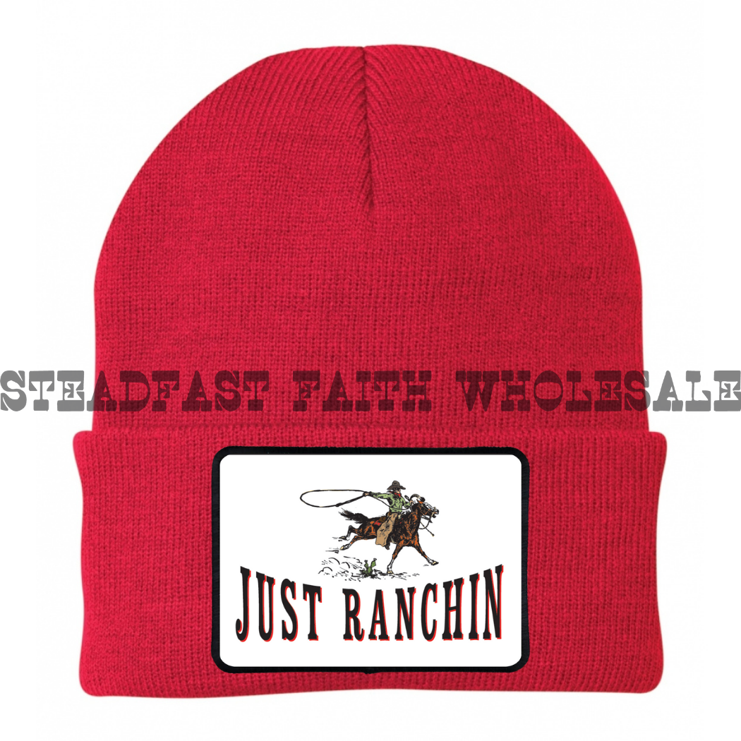 Just Ranchin' Patch Beanie