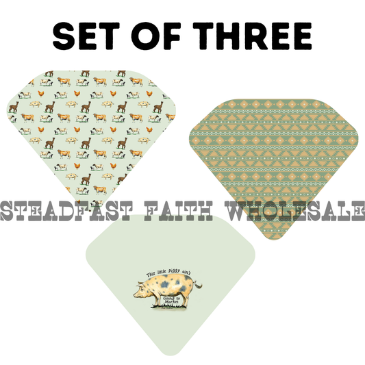 Barnyard Drool Bib Set