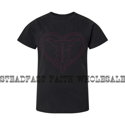 Hot Pink Western Stitch Heart