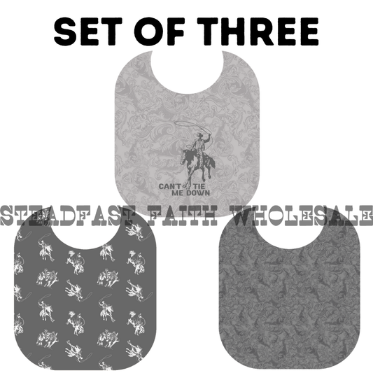 Can't Tie Me Down Bib Set