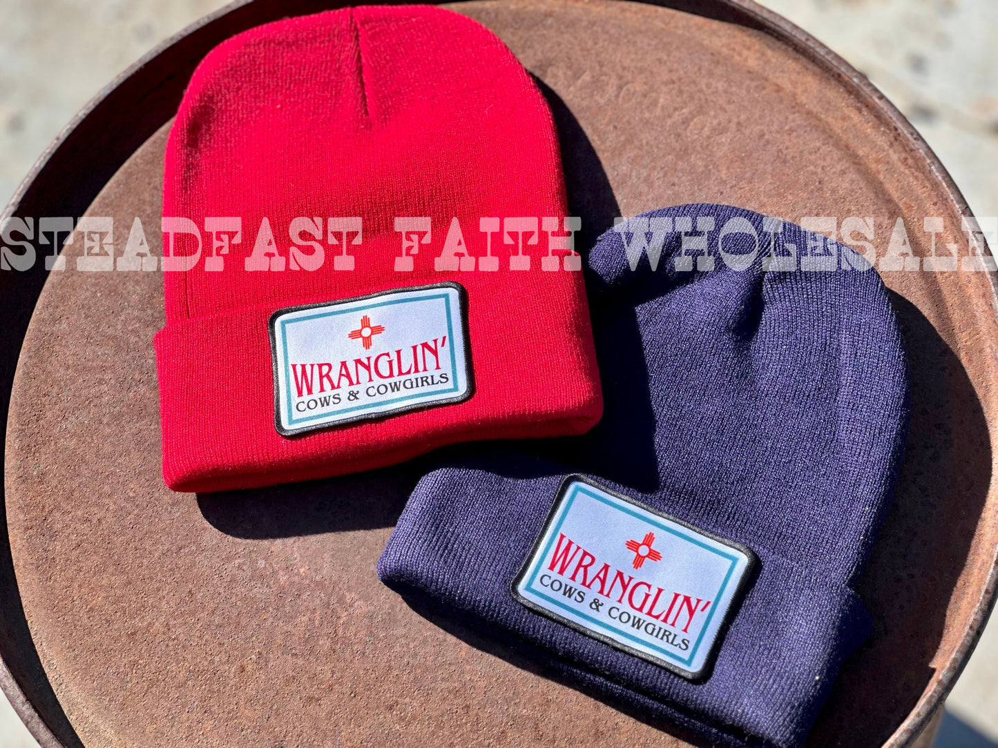 Wranglin' Cows & Cowgirls Patch Beanie