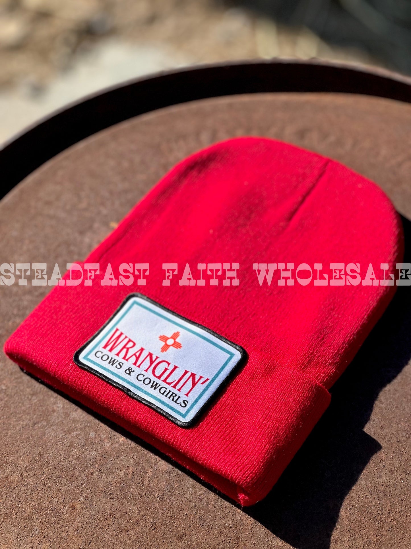 Wranglin' Cows & Cowgirls Patch Beanie