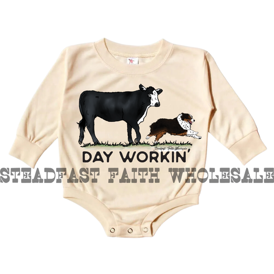 Day Workin' Bubble Romper