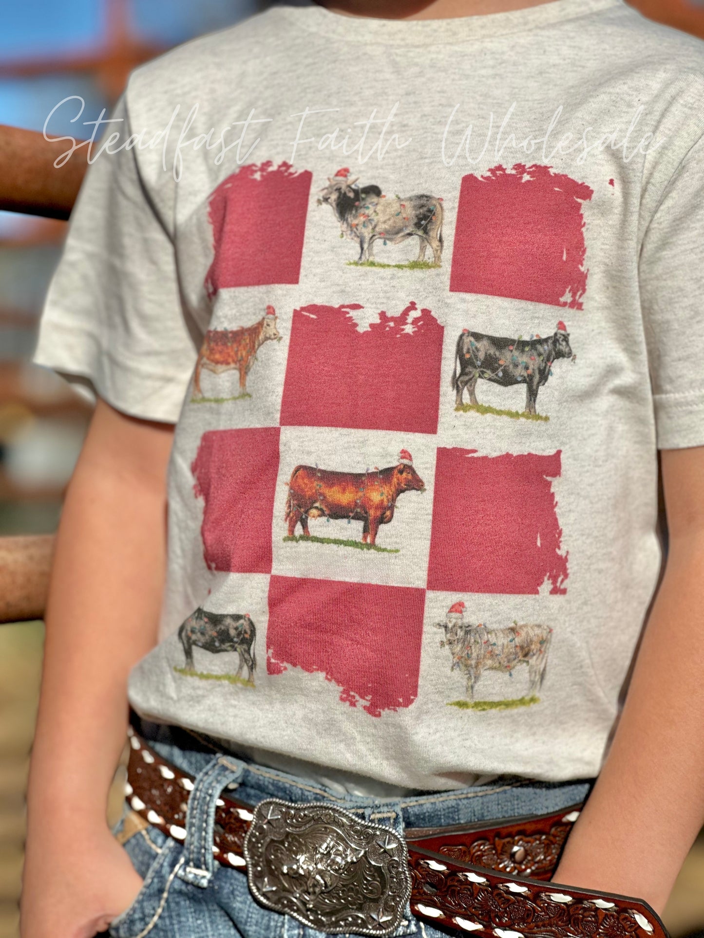 Checker Cow Christmas