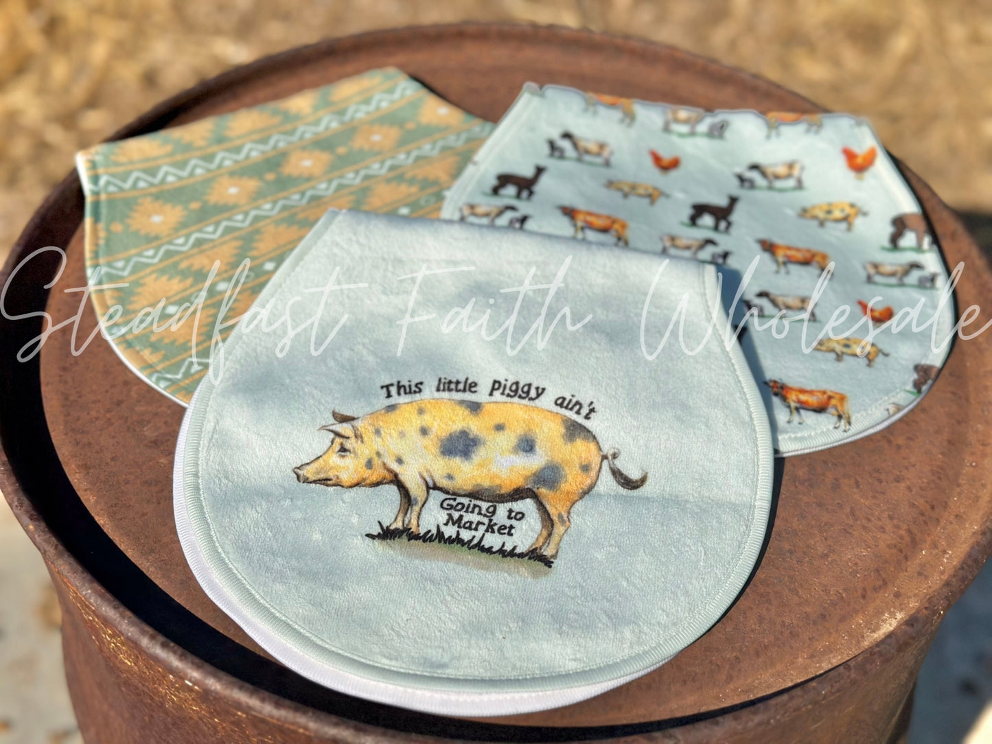 Barnyard Burp Rag Set