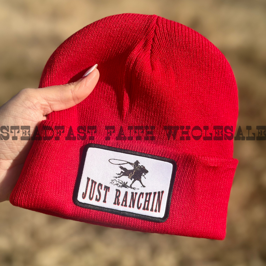 Just Ranchin' Patch Beanie
