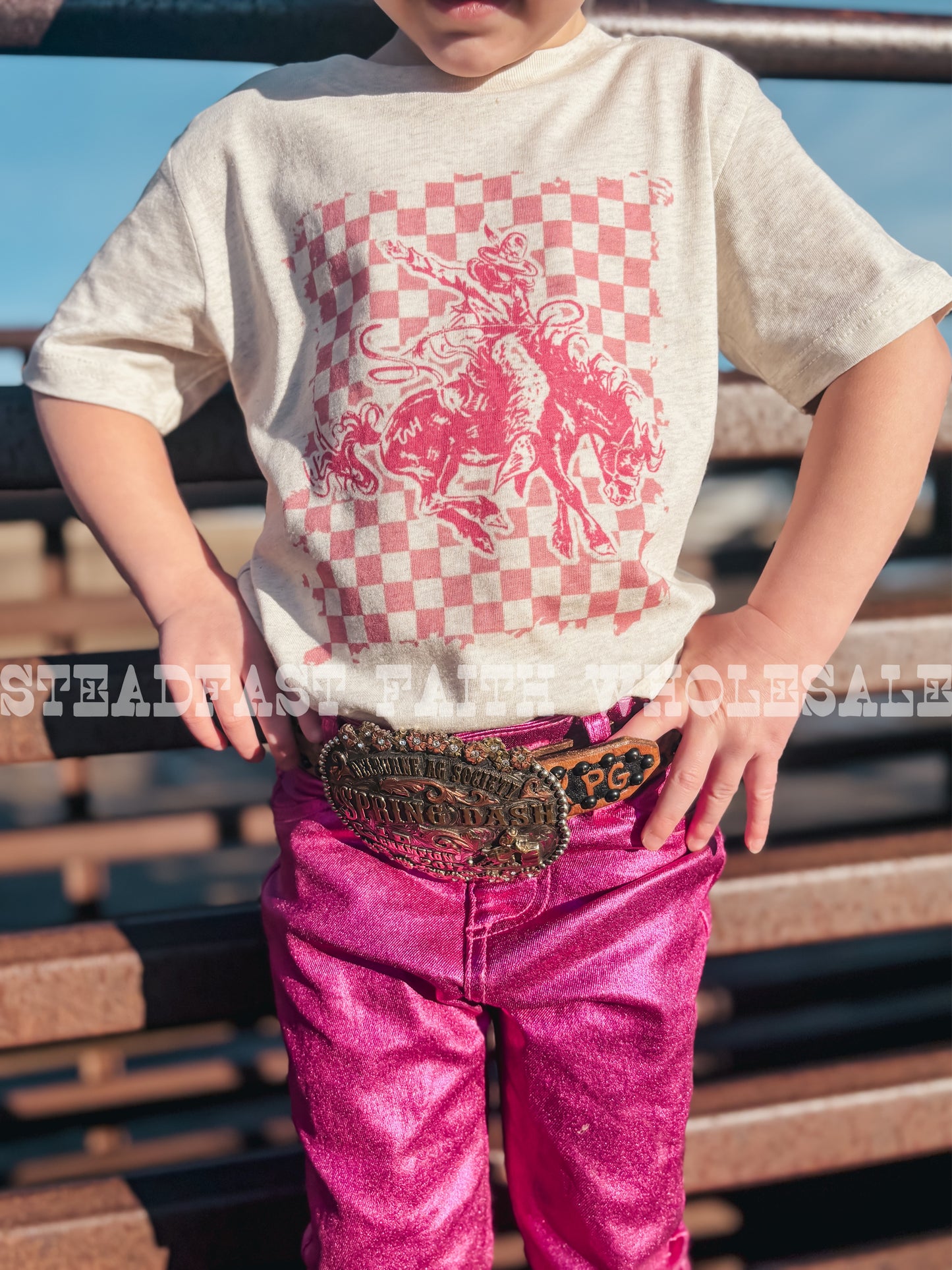 Pink Checkered Bronc