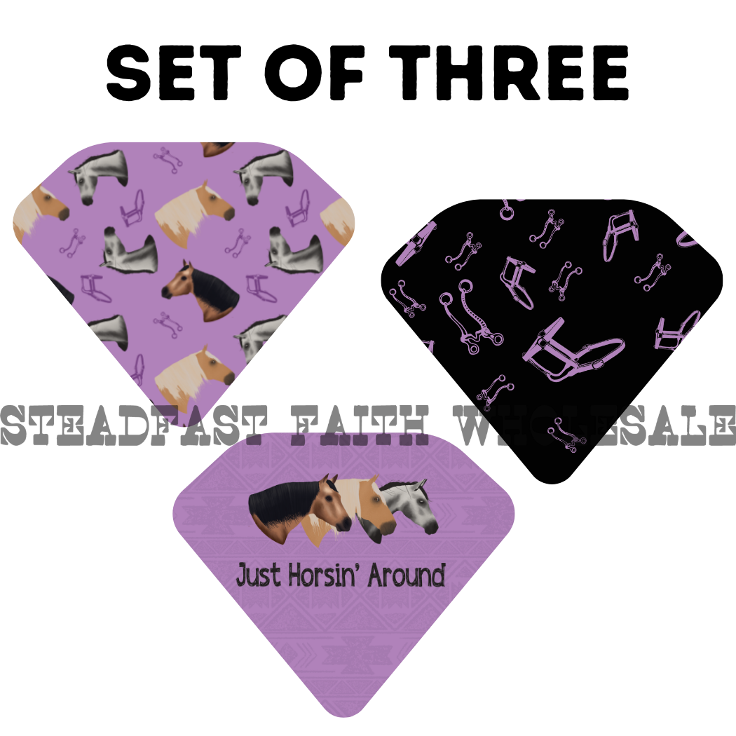 Just Horsin' Around Drool Bib Set