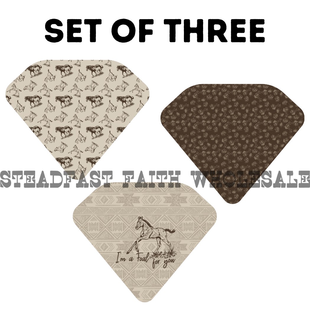 Foal For You Drool Bib Set
