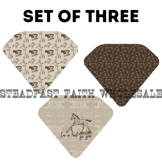 Foal For You Drool Bib Set